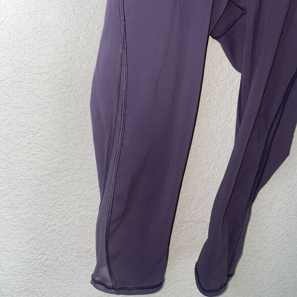 Lululemon Train Times Crop 17" Leggings pants 4 Purple Mesh Side Luxtreme gym - Picture 2 of 11